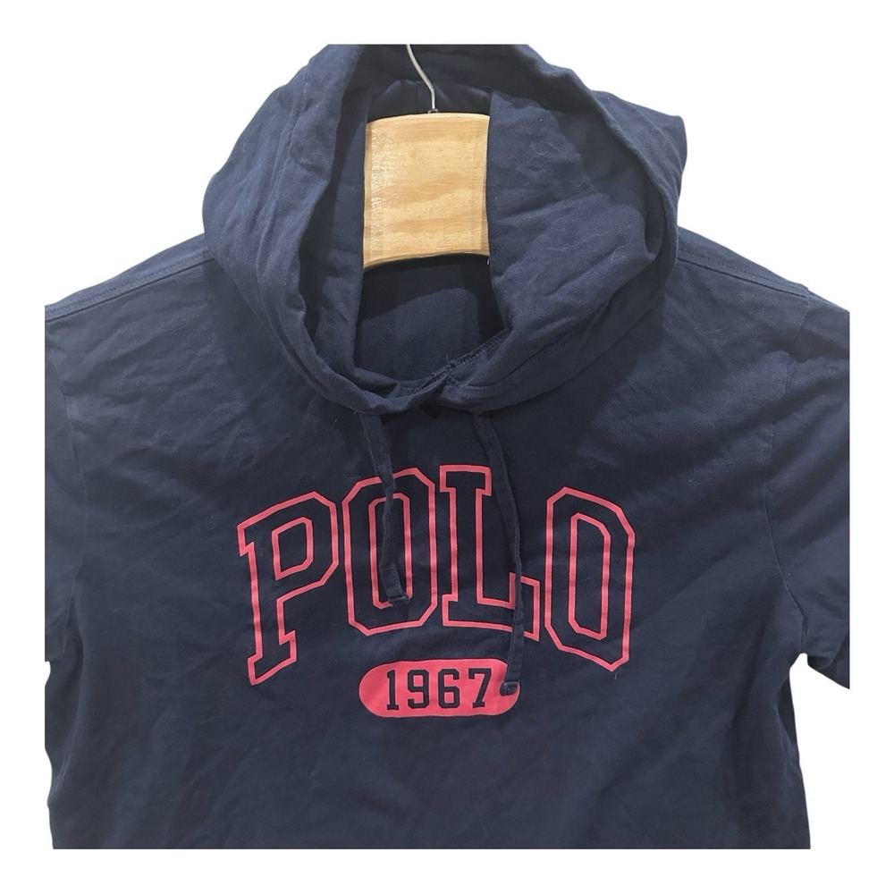 Polo Ralph Lauren Hooded‎ Shirt Men's L Blue Red Pullover Lightweight Preppy